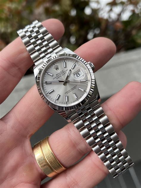 rolex datejust 36 silver jubilee|rolex datejust 36mm price.